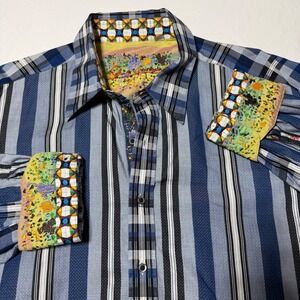 Robert Graham Metropolis Big City Flip Cuff Long Sleeve Men's‎ Size 2XL